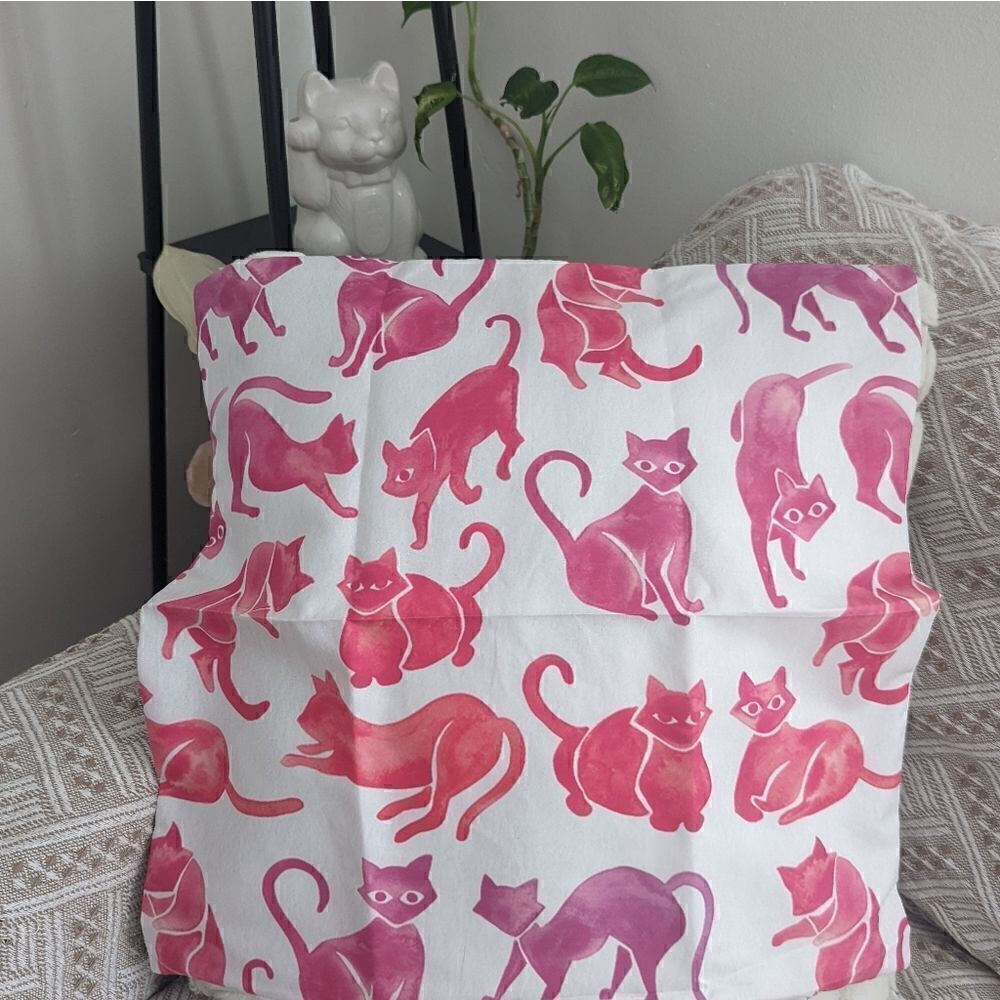 Kitty Cats Pattern Design Zippered Pillowcase for Accent Throw Pillow - Picture 8 of 9
